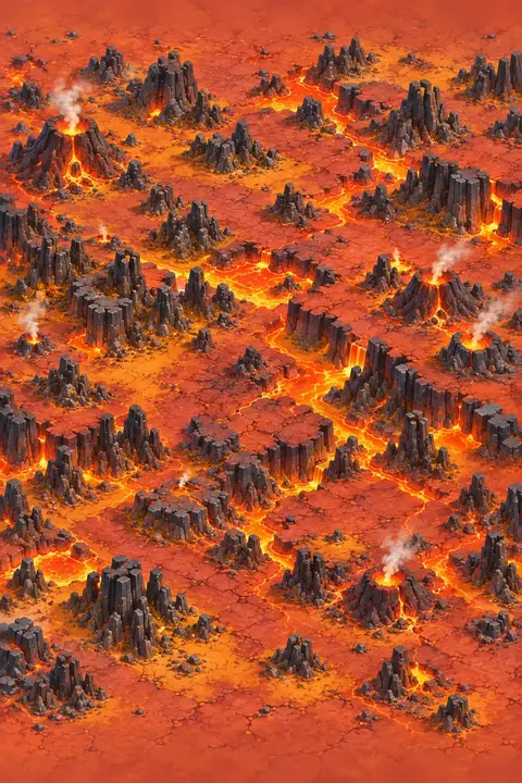 The Ember Badlands, a region of the Adventure map
