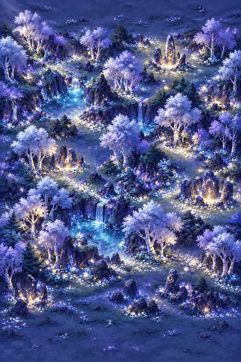 The Moonlit Grove, a region of the Adventure map
