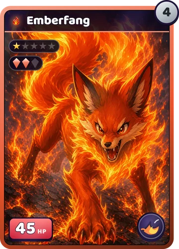 Emberfang: The Emberfang card, as drawn by the game
