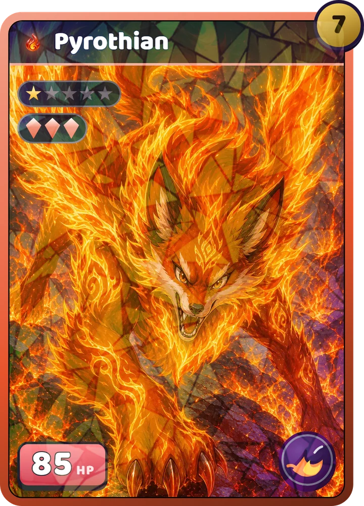 The Pyrothian card as it appears in the game