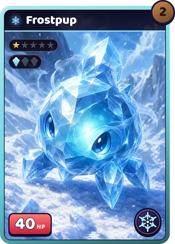 Frostpup: The Frostpup card, as drawn by the game