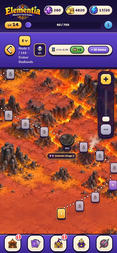 Adventure map: Node by node through the Ember Badlands, in development