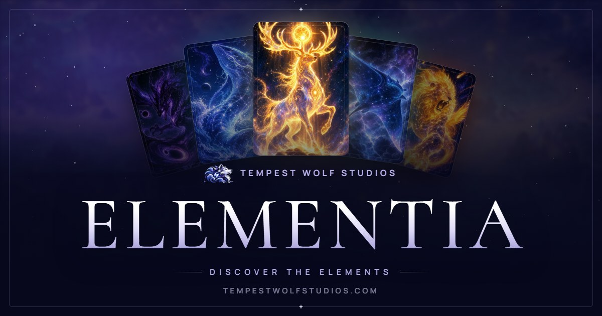 Elementia banner: Five Zodiac Wardens above the Elementia title